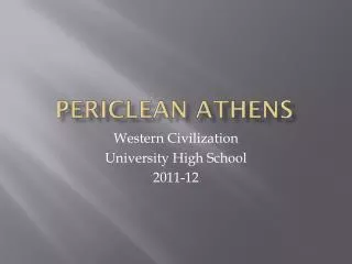 Periclean Athens