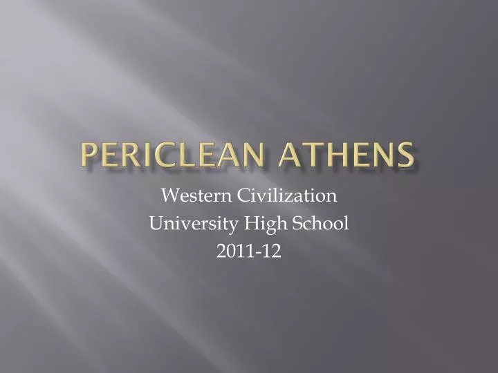 periclean athens