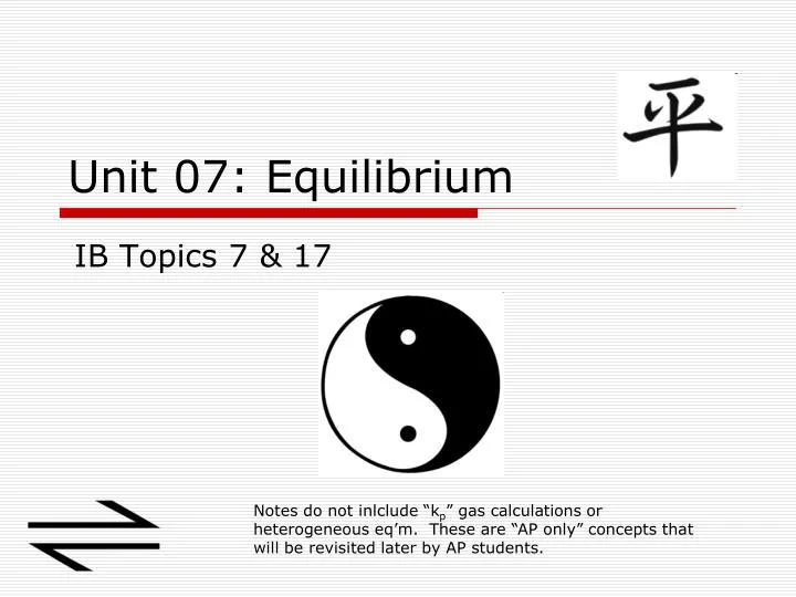 unit 07 equilibrium