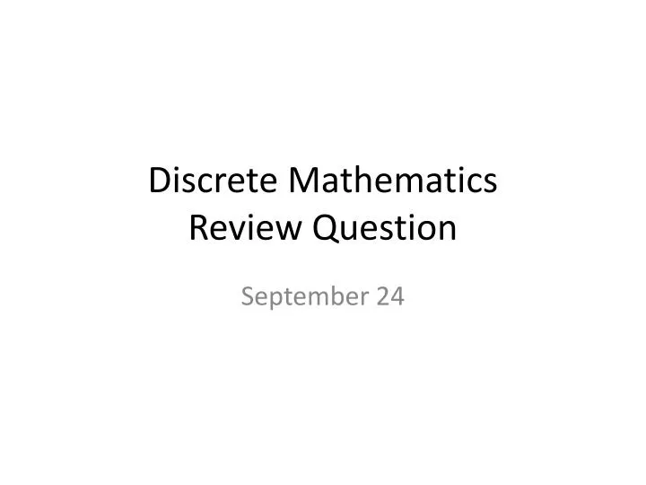 discrete mathematics review question