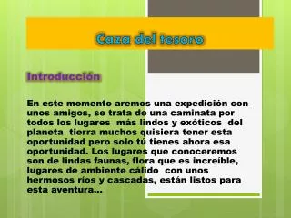 caza del tesoro