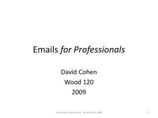 Emails for Professionals