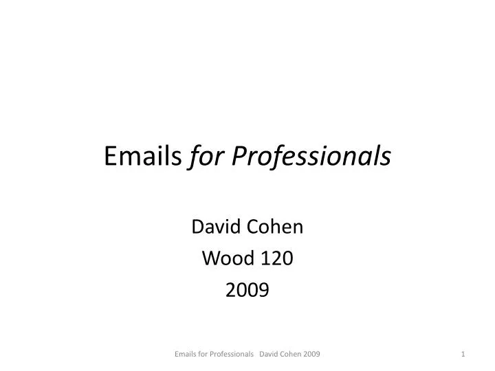 emails for professionals