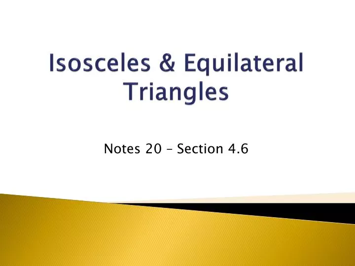 isosceles equilateral triangles