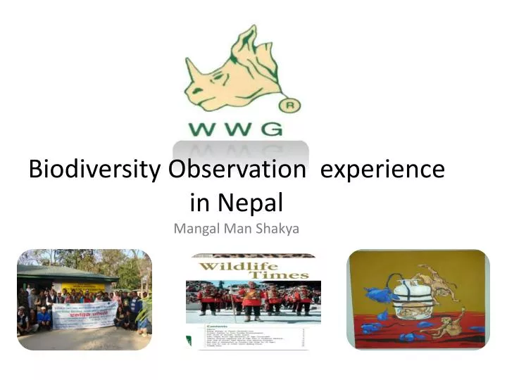 biodiversity observation experience in nepal mangal man shakya