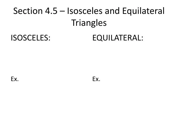 section 4 5 isosceles and equilateral triangles