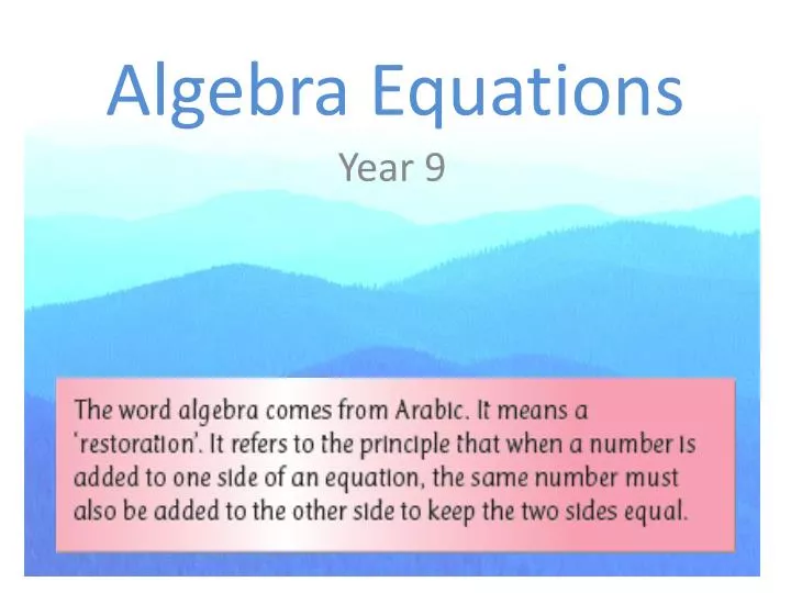 algebra equations