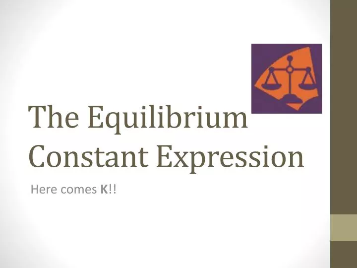 the equilibrium constant expression