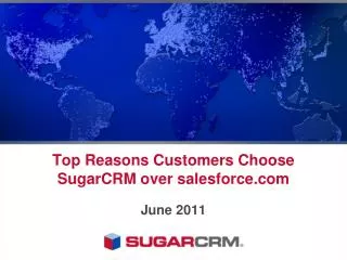 Top Reasons Customers Choose SugarCRM over salesforce