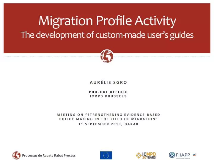migration profile activity the development of custom made user s guides