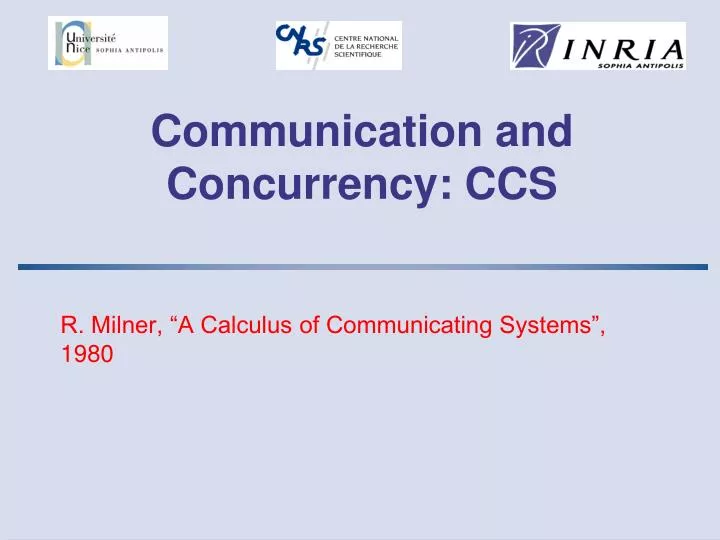 communication and concurrency ccs