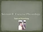 Section B- Exercise Physiology - slide 1