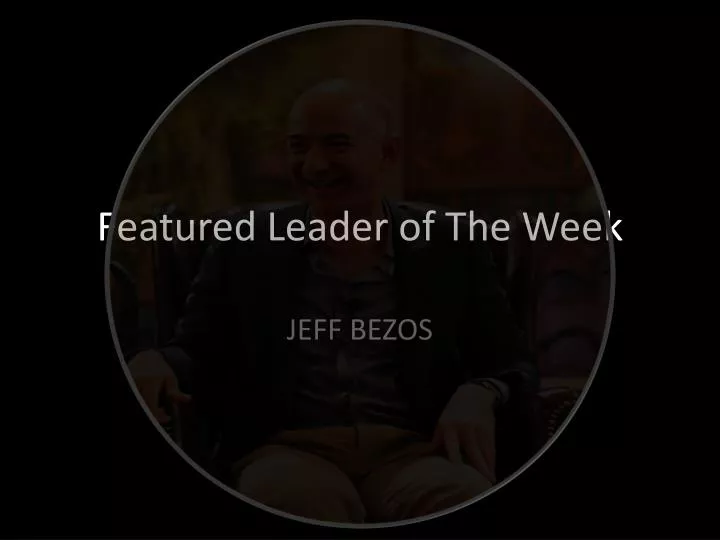 featured leader of the week