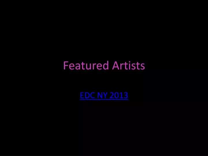 featured artists
