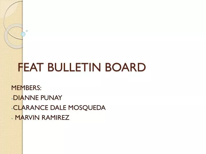 feat bulletin board