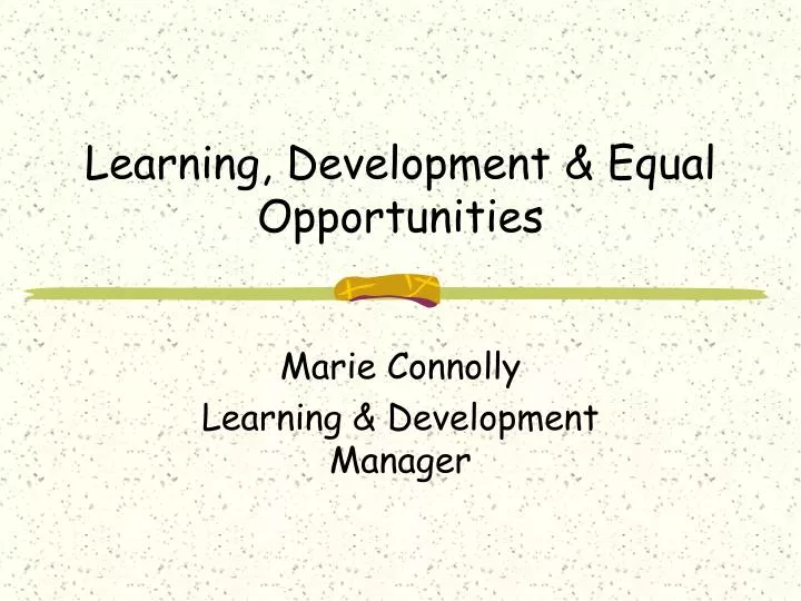 learning development equal opportunities