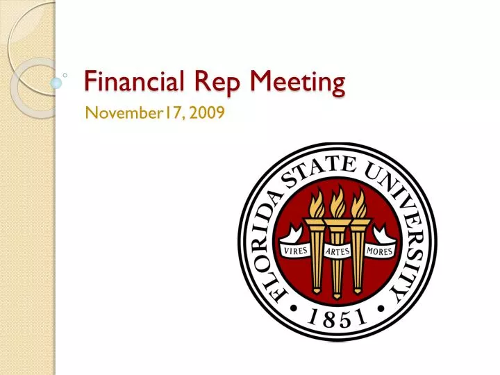 financial rep meeting