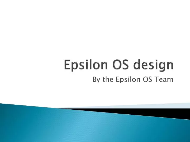 epsilon os design