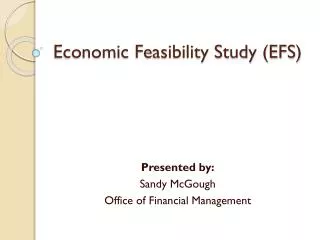 Economic Feasibility Study (EFS)