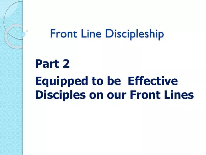 front line discipleship