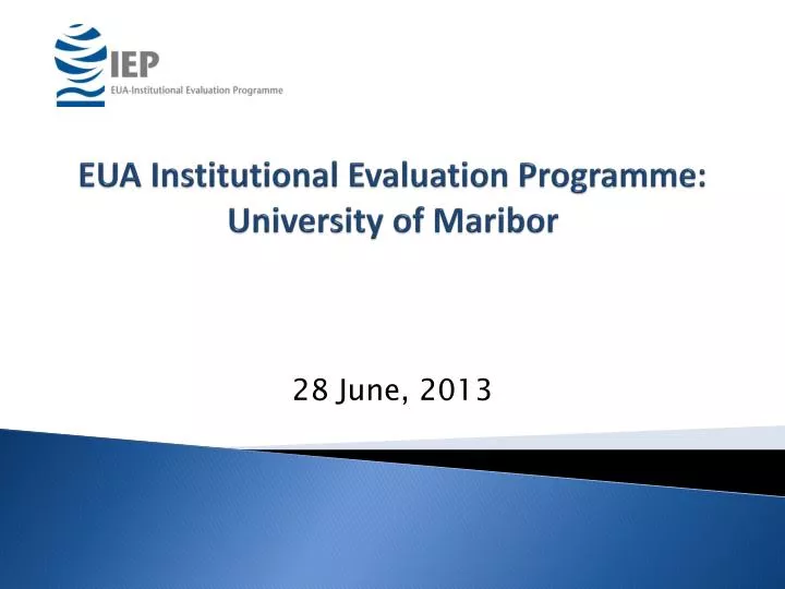 eua institutional evaluation programme university of maribor