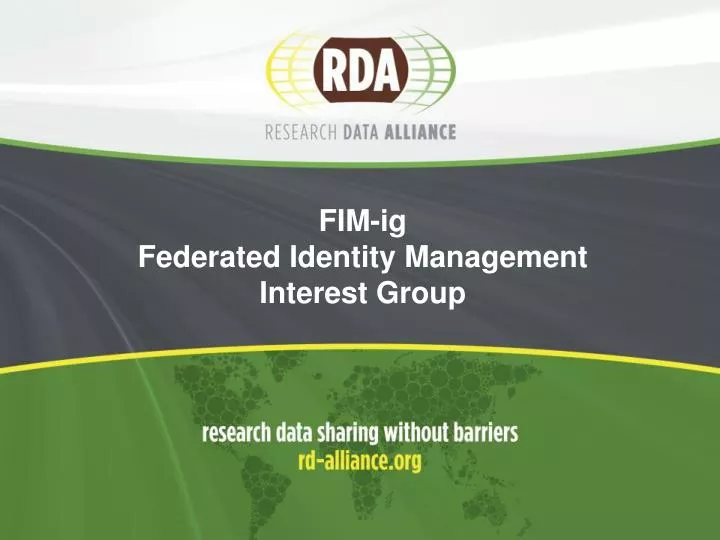 fim ig federated identity management interest group