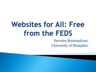 Websites for All: Free from the FEDS