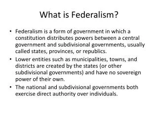 What is Federalism?