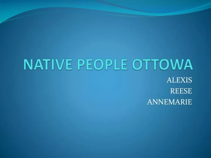 native people ottowa