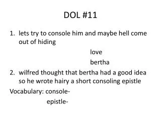 DOL #11