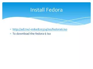 install fedora