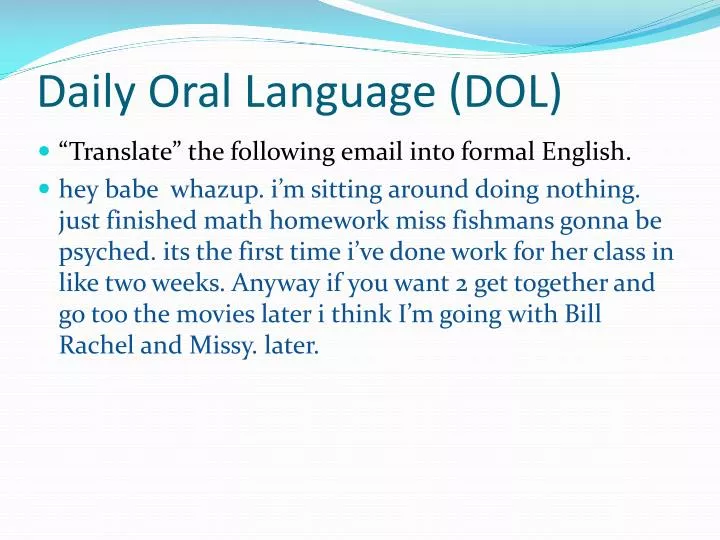 daily oral language dol