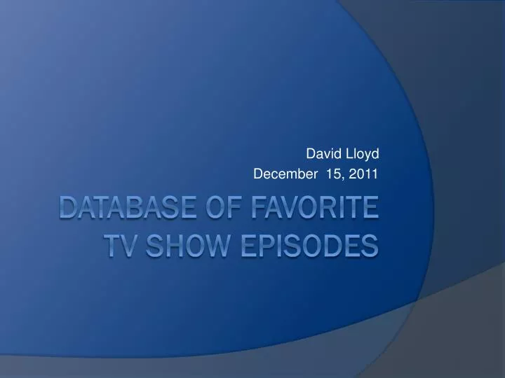 david lloyd december 15 2011