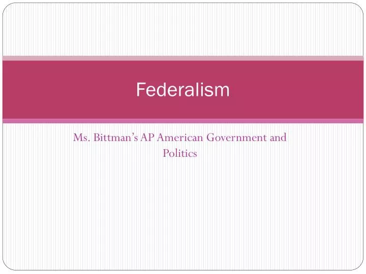 federalism