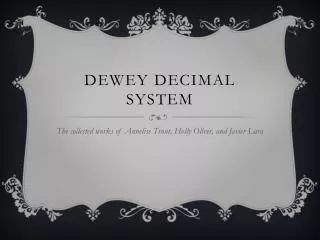 Dewey decimal system