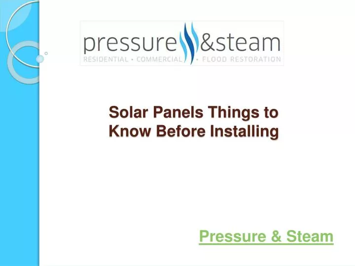 solar panels things to know before installing