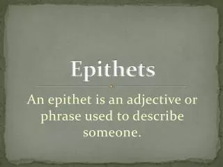 Epithets