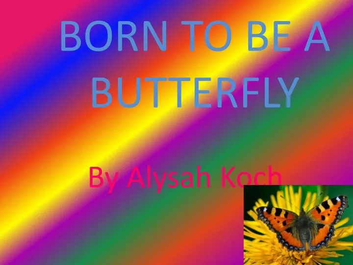born to be a butterfly