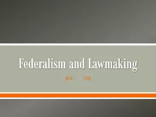 federalism and lawmaking