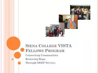 Siena College VISTA Fellows Program