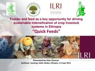 Presented by Alan Duncan Synthesis meeting; Addis Ababa, Ethiopia, 3-4 Sept 2012