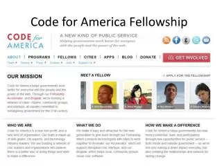 Code for America Fellowship