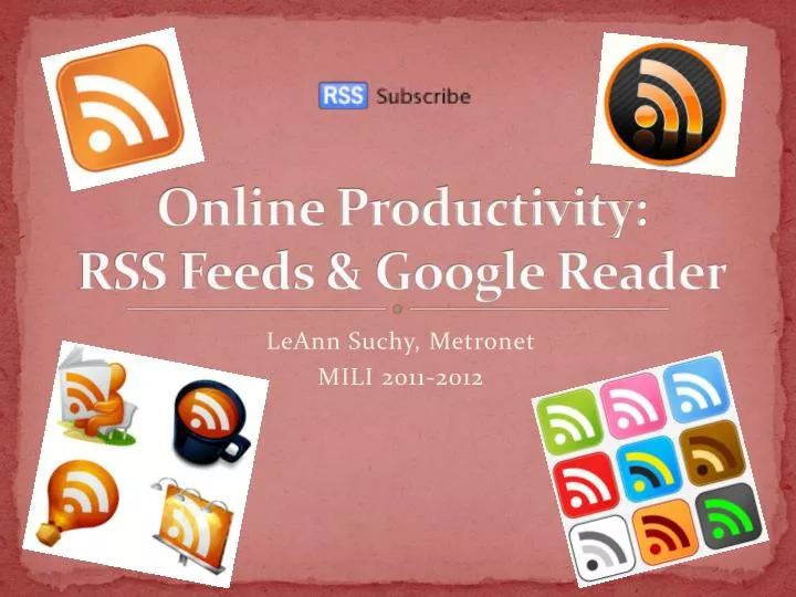 online productivity rss feeds google reader