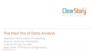 The Next Era of Data Analysis