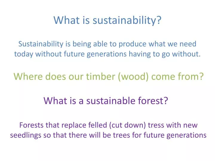 what is sustainability