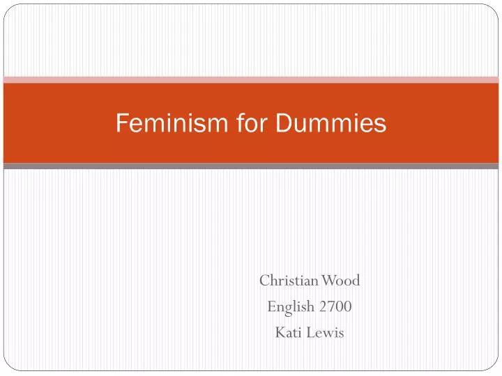 feminism for dummies