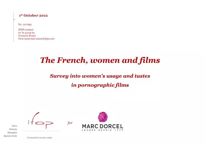 the french women and films survey into women s usage and tastes in pornographic films