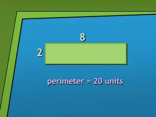 perimeter = 20 units