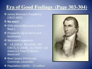 Era of Good Feelings (Page 303-304)