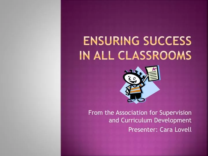 ensuring success in all classrooms